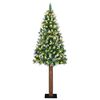 vidaXL Schlanker Weihnachtsbaum mit 300 LEDs mit St&auml;nder Gr&uuml;n 180 cm