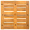 vidaXL Badematte Uni Braun 50 x 50 cm Holz