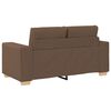 vidaXL Sofa 2 pcs Braun Leinenmischgewebe