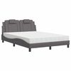 vidaXL Bett "Viana" mit Matratze Grau 120x200 cm Kunstleder