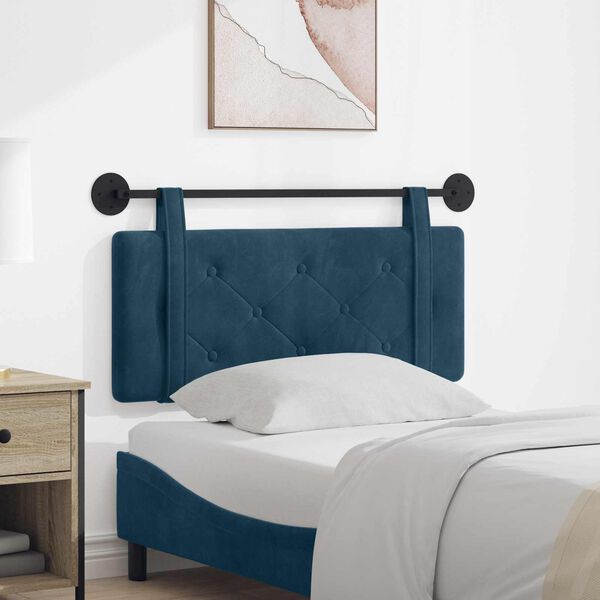 vidaXL H&auml;ngevorderseite Wandmontiert Blau 110 x 55 x 5 cm Samt