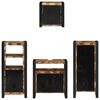 vidaXL Badezimmerm&ouml;bel-Set mit Regal 4 pcs Massives upgecyceltes Holz