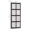 vidaXL Handgeschnitztes Wandpaneel MDF 40x80x1,5 cm Schwarz und Wei&szlig;
