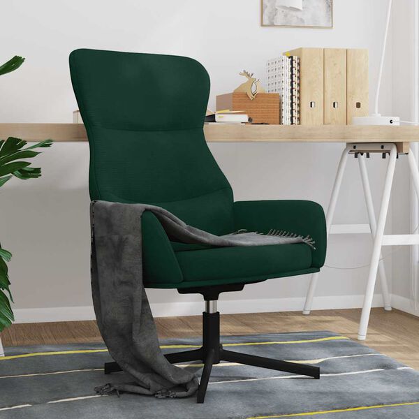 vidaXL Relaxsessel Dunkelgr&uuml;n Samt
