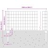 vidaXL Zaun mit Pfosten Grau 0,6 x 25 m Stahl und PVC