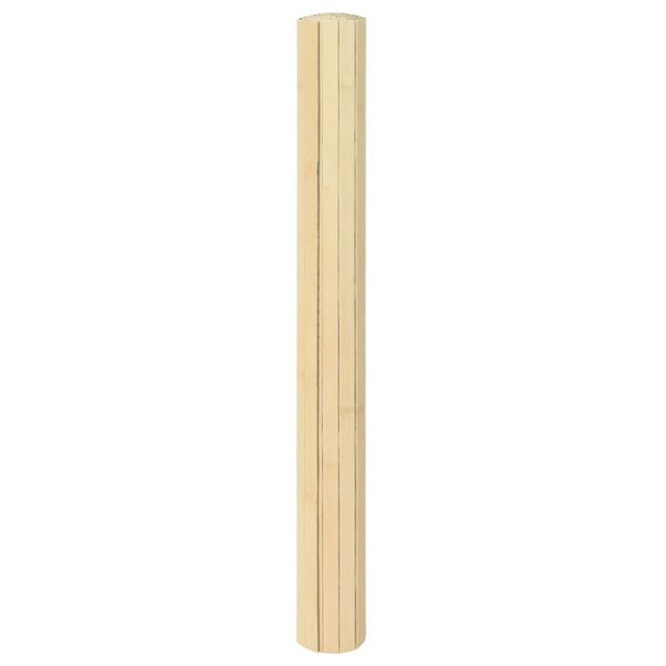 vidaXL Teppich Rechteckig Hell Natur 100x400 cm Bambus