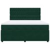 vidaXL Boxspringbett mit Matratze Dunkelgr&uuml;n 180x200 cm Samt