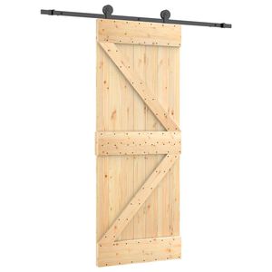 vidaXL Schiebet&uuml;r 70 x 210 cm Massivkiefer (Unbehandelt)
