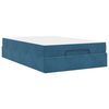 vidaXL Bettgestell mit Matratze mit Matratze 2 pcs Blau Samt