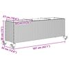 vidaXL Hochbeet mit Rollen & 3 F&auml;chern Schwarz 107x32x38cm Poly Rattan