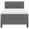 vidaXL Boxspringbett mit Matratze Dunkelgrau 100 x 200 cm Stoff