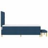 vidaXL Boxspringbett mit Matratze mit Kopfteil Blau 100 x 200 cm Stoff