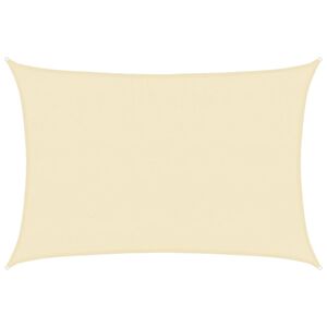 vidaXL Sonnensegel HDPE Rechteckig 4x6 m Creme