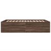 vidaXL Bettgestell Braun Eichen-Optik 120x200 cm Holzwerkstoff