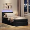 vidaXL Ottoman-Bett mit Matratze & LEDs Schwarz 90x190 cm Stoff