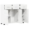 vidaXL Sideboard mit Regal Wei&szlig; 88,5 x 30,5 x 73 cm Holzwerkstoff