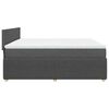 vidaXL Boxspringbett mit Matratze Dunkelgrau 200x200 cm Stoff