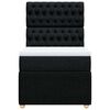 vidaXL Boxspringbett mit Matratze Schwarz 100x200 cm Stoff