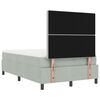 vidaXL Boxspringbett mit Matratze Hellgrau 120 x 190 cm Samt