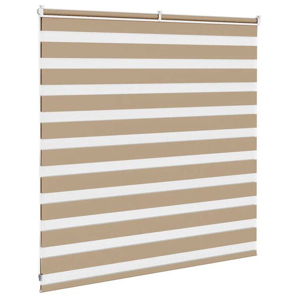 vidaXL Doppelrollo Sandbraun 150x100 cm Stoffbreite 145,9 cm Polyester