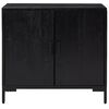 vidaXL Sideboard Schwarz 75x35x70 cm Massivholz Kiefer