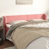 vidaXL Kopfteil mit Ohren Rosa 163x23x78/88 cm Samt