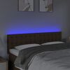 vidaXL LED Kopfteil Dunkelbraun 144x5x78/88 cm Stoff