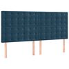 vidaXL Bettgestell ohne Matratze Dunkelblau 140x200 cm Samt