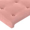 vidaXL LED Kopfteil Rosa 80x5x118/128 cm Samt