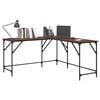 vidaXL Schreibtisch Braun Eichen-Optik 149x149x75 cm Holzwerkstoff