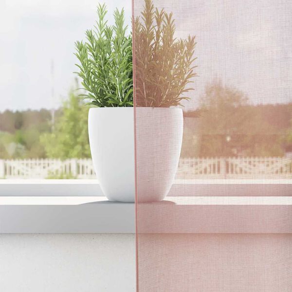 vidaXL Voile Vorh&auml;nge mit &Ouml;sen 2 Stk. Rosa 140x140 cm