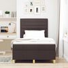 vidaXL Boxspringbett mit Matratze Dunkelbraun 120 x 190 cm Stoff