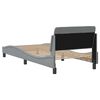 vidaXL Bettgestell "Dover" Hellgrau 90x200 cm Stoff
