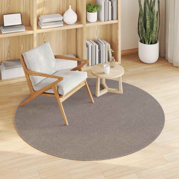 vidaXL Bereichsteppiche Rund LUGO Taupe &Oslash; 200 CM Polyester