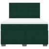 vidaXL Boxspringbett mit Matratze Dunkelgr&uuml;n 140x190 cm Samt