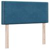 vidaXL Boxspringbett mit Matratze Dunkelblau 100x210 cm Samt