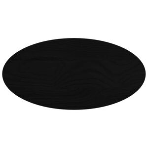 vidaXL Tischplatte Dunkelbraun 80x40x2 cm Massivholz Eiche Oval