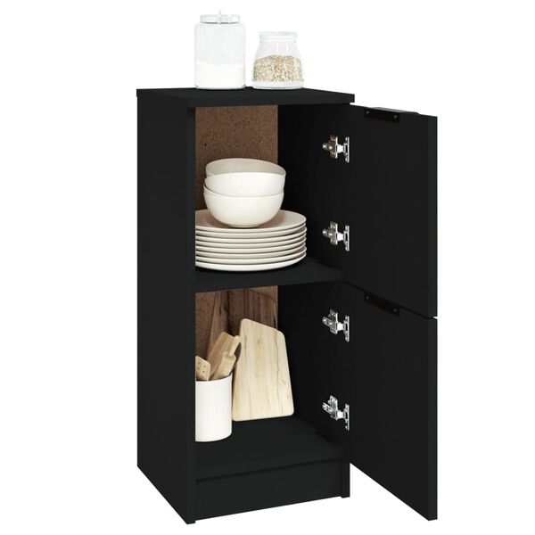 vidaXL Sideboard Schwarz 30x30x70 cm Holzwerkstoff
