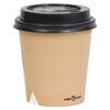 vidaXL Pappbecher mit Deckel 200 ml 500 Stk. Braun