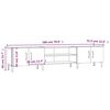 vidaXL TV-Schrank Sonoma-Eiche 180 x 31,5 x 40 cm Holzwerkstoff