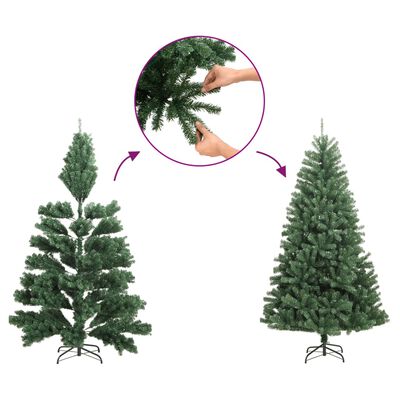 vidaXL Künstlicher Weihnachtsbaum mit Ständer Umgekehrt Grün 210 cm