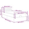 vidaXL Ottoman-Bett mit Matratze & LEDs Dunkelgrau 100x200 cm Stoff