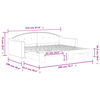 vidaXL Tagesbett Ausziehbar Schwarz 90x200 cm Stoff