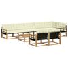 vidaXL Outdoor-Sofagarnitur 9 stk. 8-Sitzer Wei&szlig; und Creme