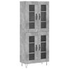 vidaXL Highboard Betongrau 69,5x34x180 cm Holzwerkstoff