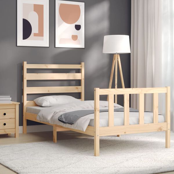 vidaXL Massivholzbett ohne Matratze 90x200 Kiefernholz