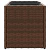 vidaXL Pflanzk&uuml;bel 2 T&ouml;pfe Braun 72x30x32 cm Poly-Rattan
