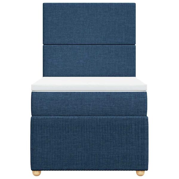 vidaXL Boxspringbett mit Matratze Blau 80x200 cm Stoff