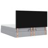 vidaXL Ottoman-Bett mit Matratze & LEDs Hellgrau 180x200 cm Stoff