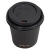 vidaXL Pappbecher mit Deckel 120 ml 100 Stk. Schwarz